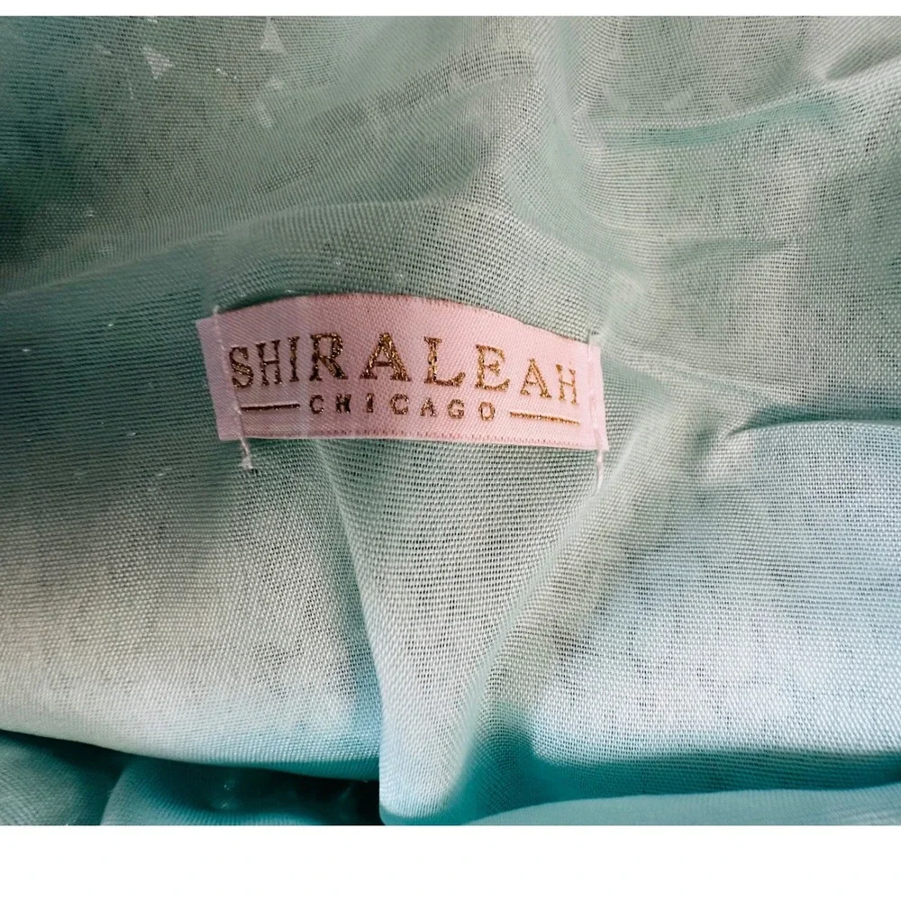 SHIRALEAH Chicago Woven Clutch Pom Pom Tassel Mint Green‎ Evening Bag NWT - Picture 4 of 4